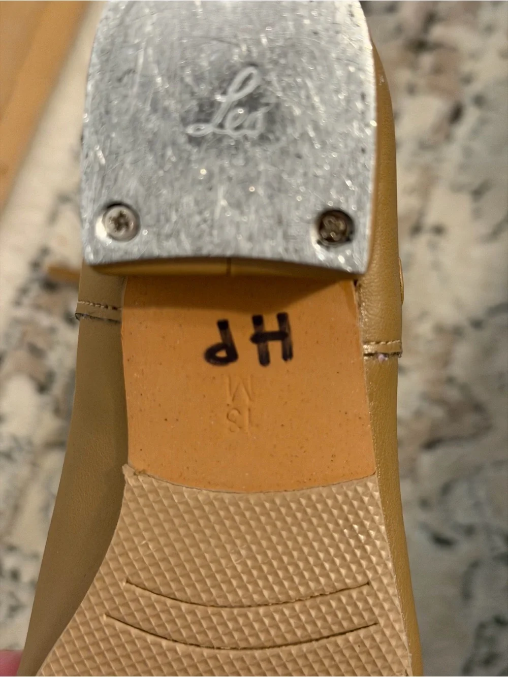 Leo nude tap shoes with Strap